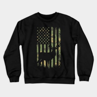 Camo Deer Hunting Flag Crewneck Sweatshirt